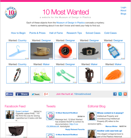 10 Most Wanted website home page